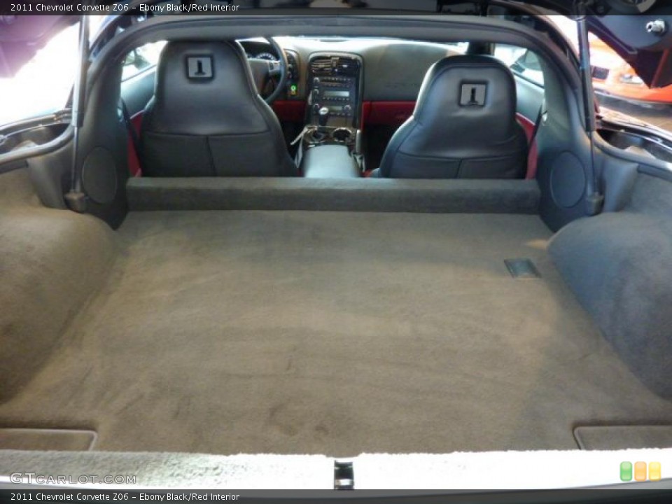 Ebony Black/Red Interior Trunk for the 2011 Chevrolet Corvette Z06 #39705043