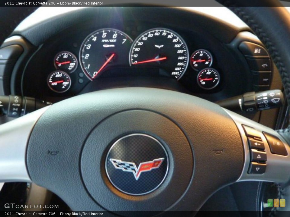 Ebony Black/Red Interior Gauges for the 2011 Chevrolet Corvette Z06 #39705099