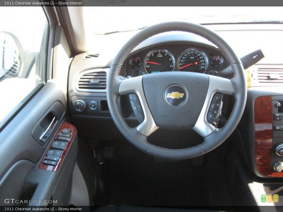 Ebony Interior Steering Wheel for the 2011 Chevrolet Avalanche LS #39707363