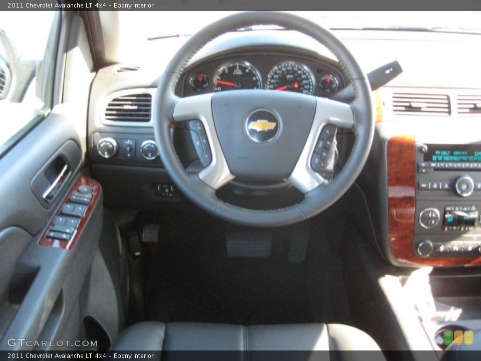 Ebony Interior Steering Wheel for the 2011 Chevrolet Avalanche LT 4x4 #39707591
