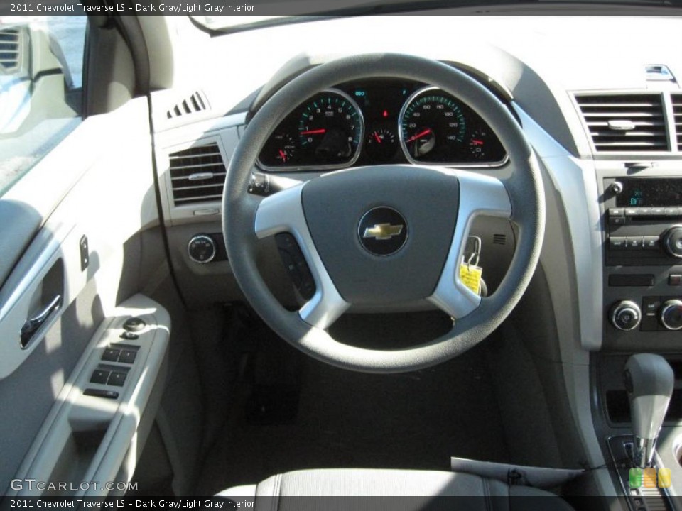 Dark Gray/Light Gray Interior Steering Wheel for the 2011 Chevrolet Traverse LS #39708295