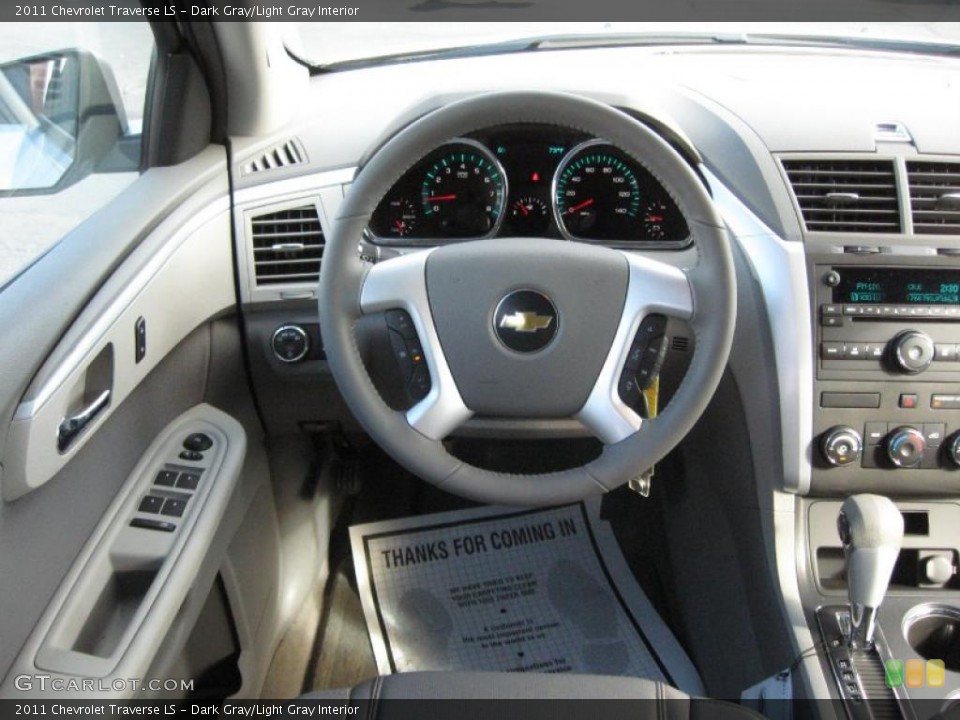 Dark Gray/Light Gray Interior Steering Wheel for the 2011 Chevrolet Traverse LS #39708779