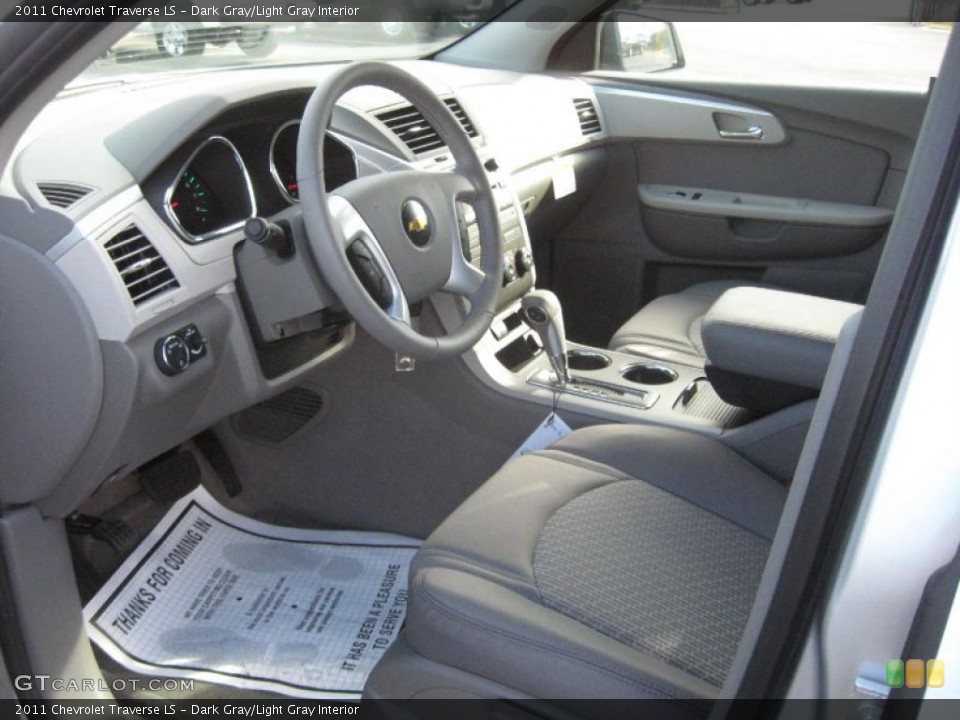 Dark Gray/Light Gray Interior Prime Interior for the 2011 Chevrolet Traverse LS #39708807