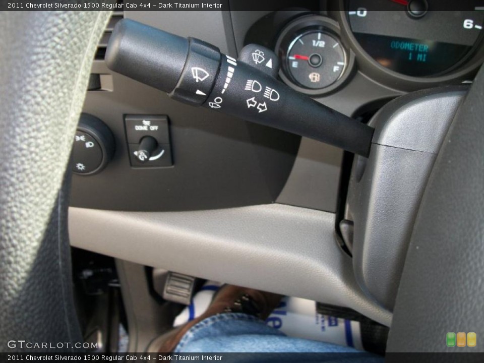 Dark Titanium Interior Controls for the 2011 Chevrolet Silverado 1500 Regular Cab 4x4 #39713031