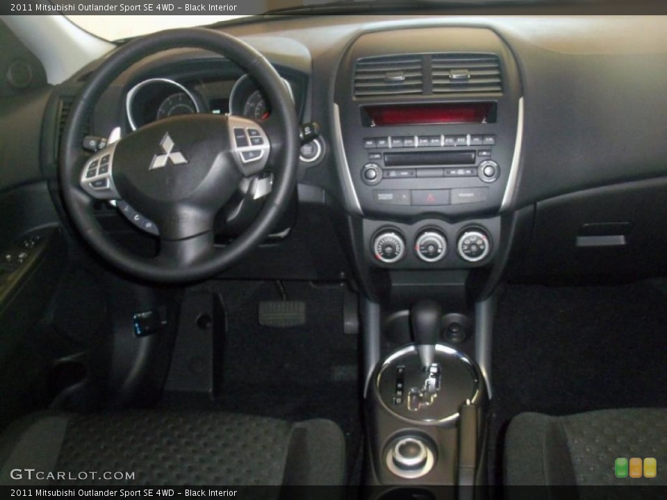 Black Interior Dashboard for the 2011 Mitsubishi Outlander Sport SE 4WD #39716159