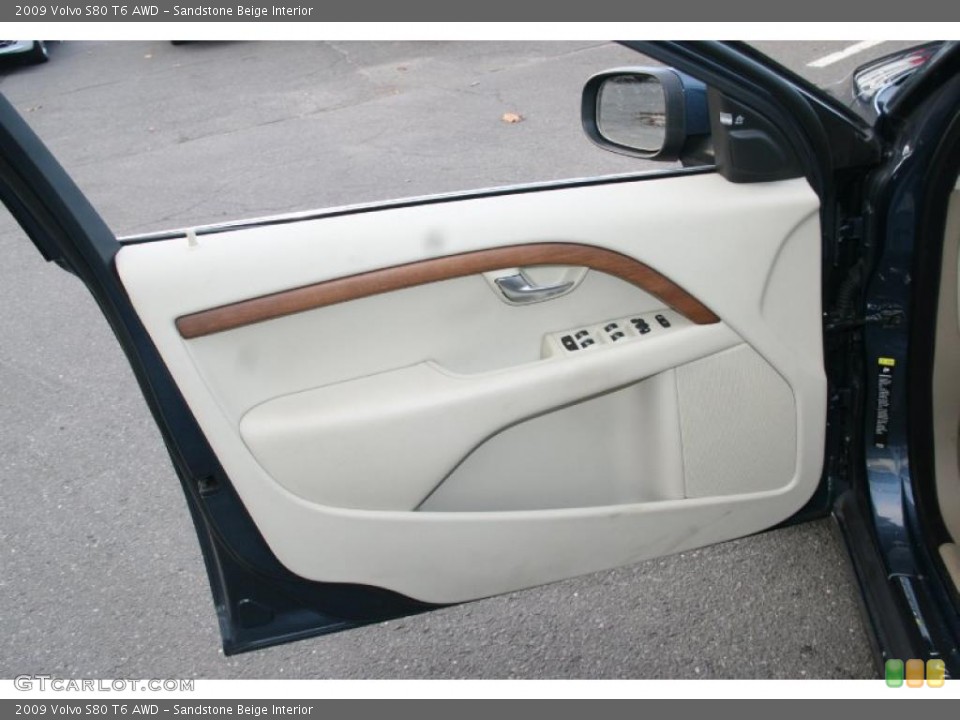 Sandstone Beige Interior Door Panel for the 2009 Volvo S80 T6 AWD #39718151