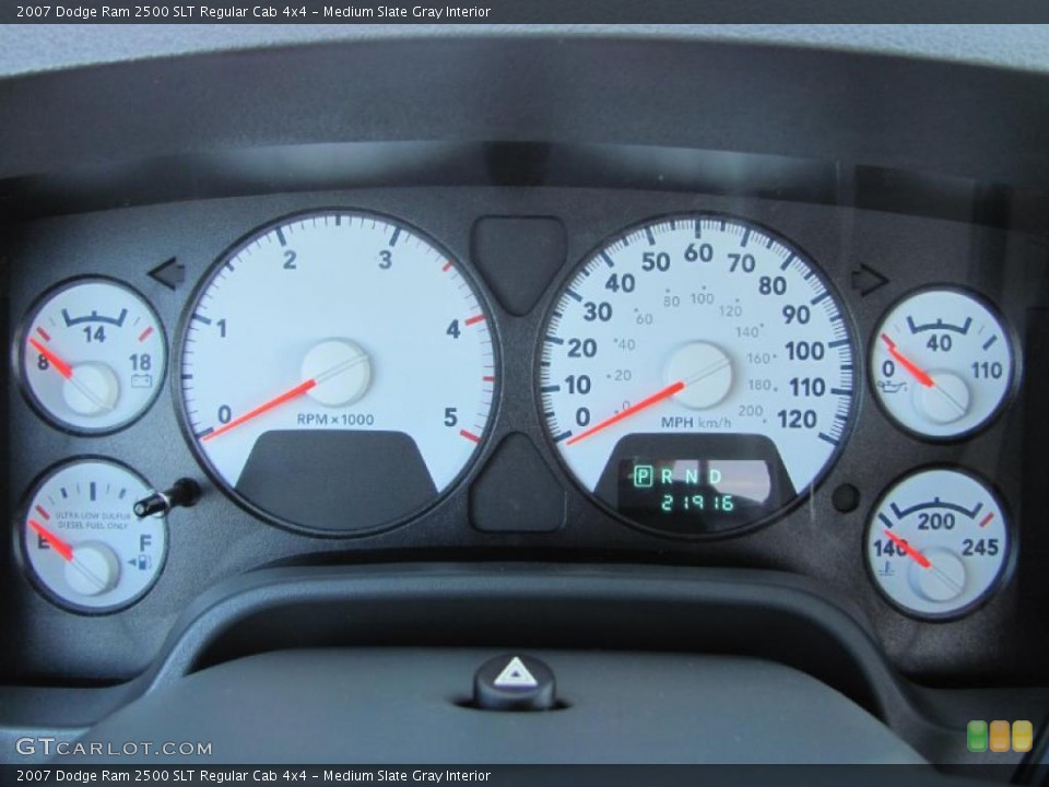 Medium Slate Gray Interior Gauges for the 2007 Dodge Ram 2500 SLT Regular Cab 4x4 #39727059