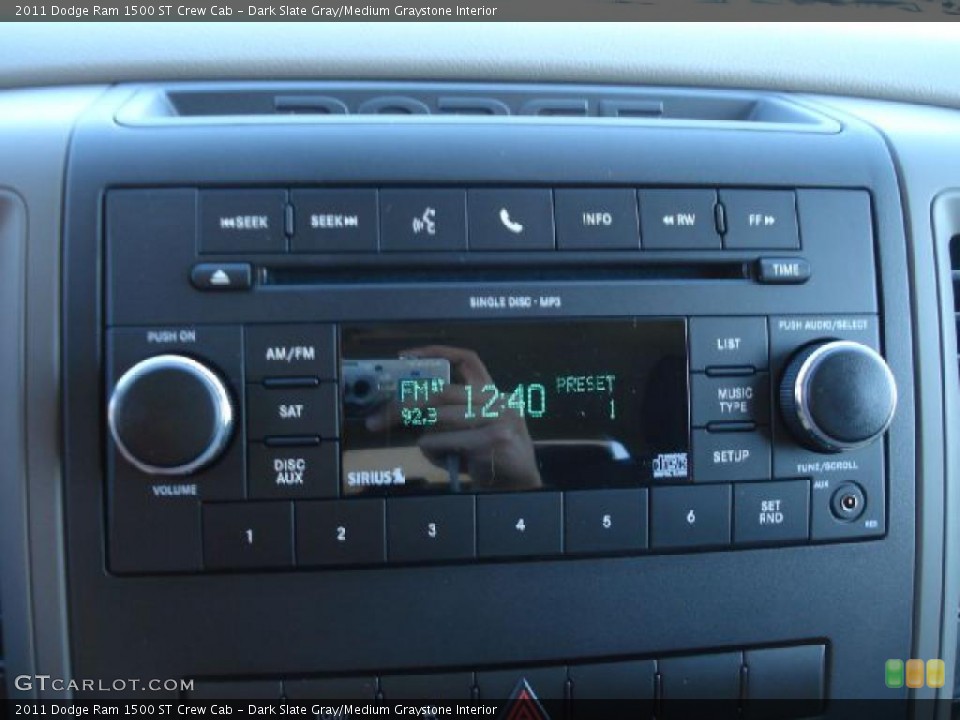 Dark Slate Gray/Medium Graystone Interior Controls for the 2011 Dodge Ram 1500 ST Crew Cab #39727743