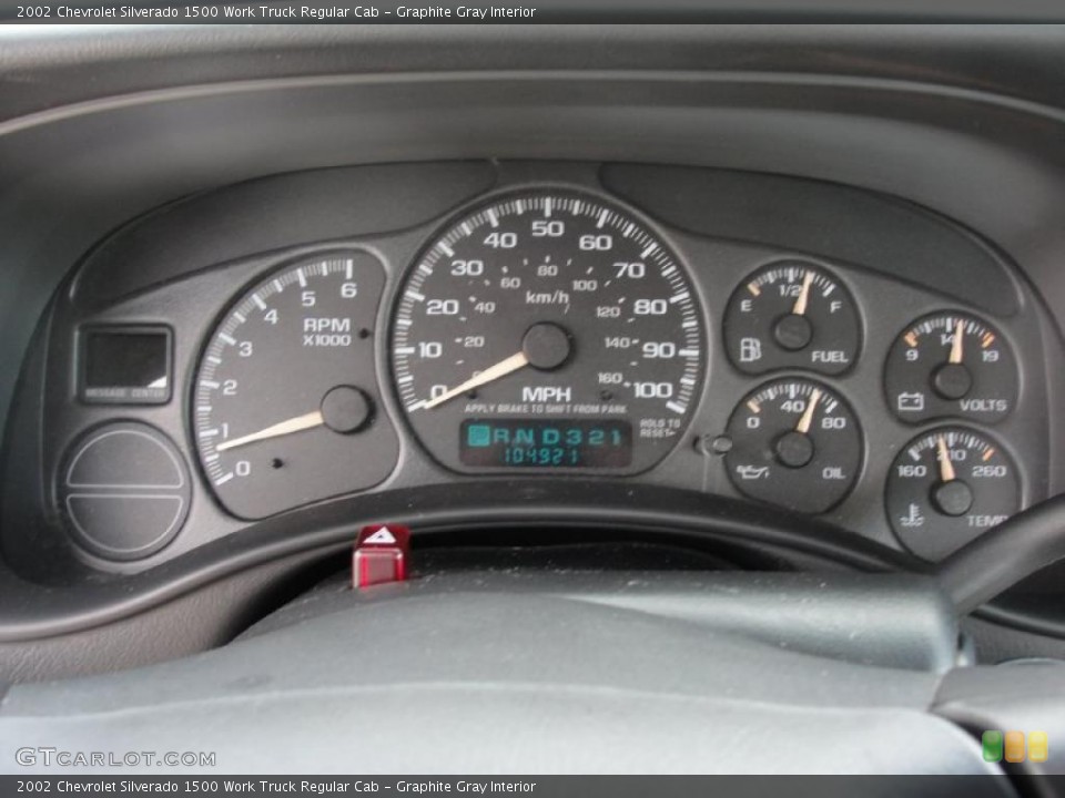 Graphite Gray Interior Gauges for the 2002 Chevrolet Silverado 1500 Work Truck Regular Cab #39728187
