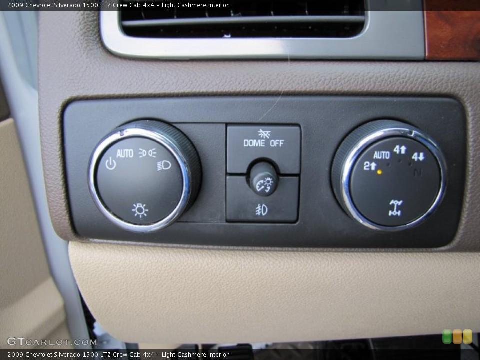 Light Cashmere Interior Controls for the 2009 Chevrolet Silverado 1500 LTZ Crew Cab 4x4 #39733268