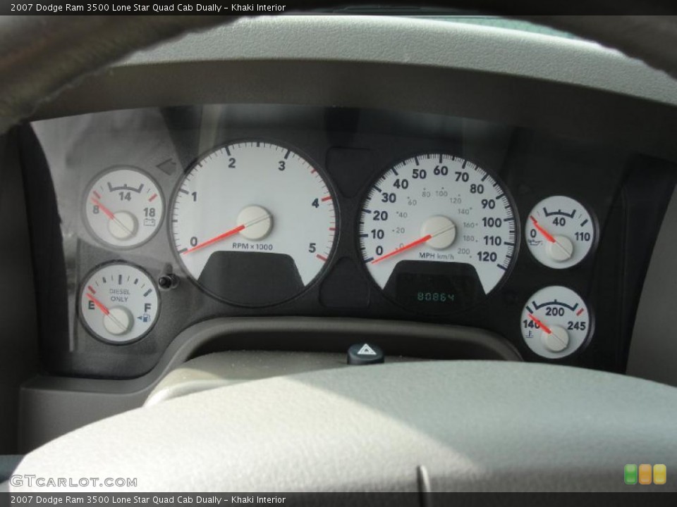 Khaki Interior Gauges for the 2007 Dodge Ram 3500 Lone Star Quad Cab Dually #39733773