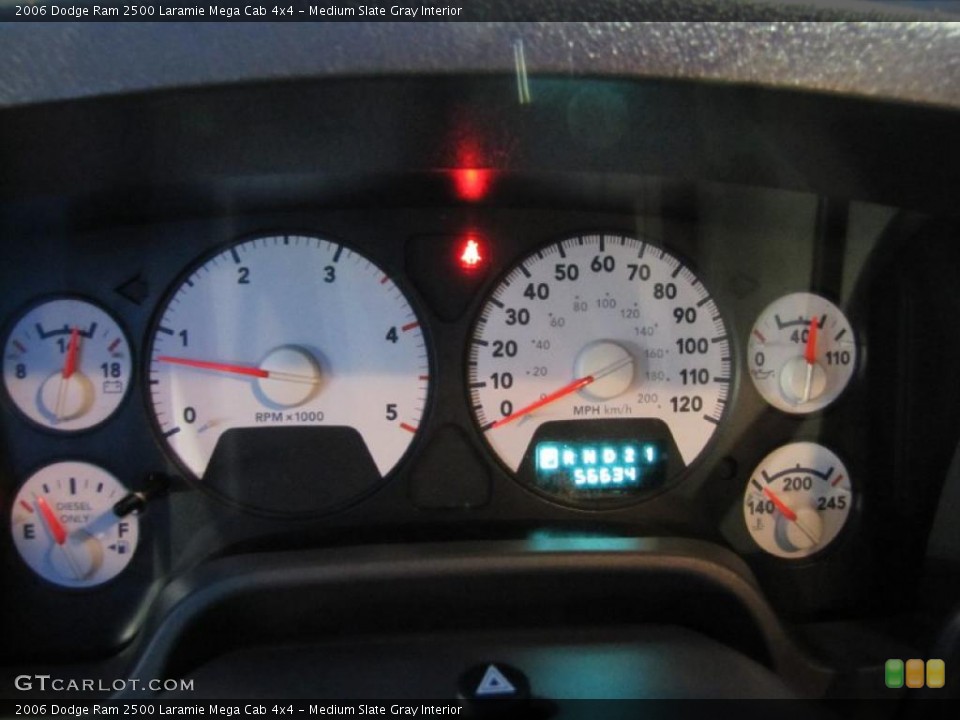 Medium Slate Gray Interior Gauges for the 2006 Dodge Ram 2500 Laramie Mega Cab 4x4 #39733785