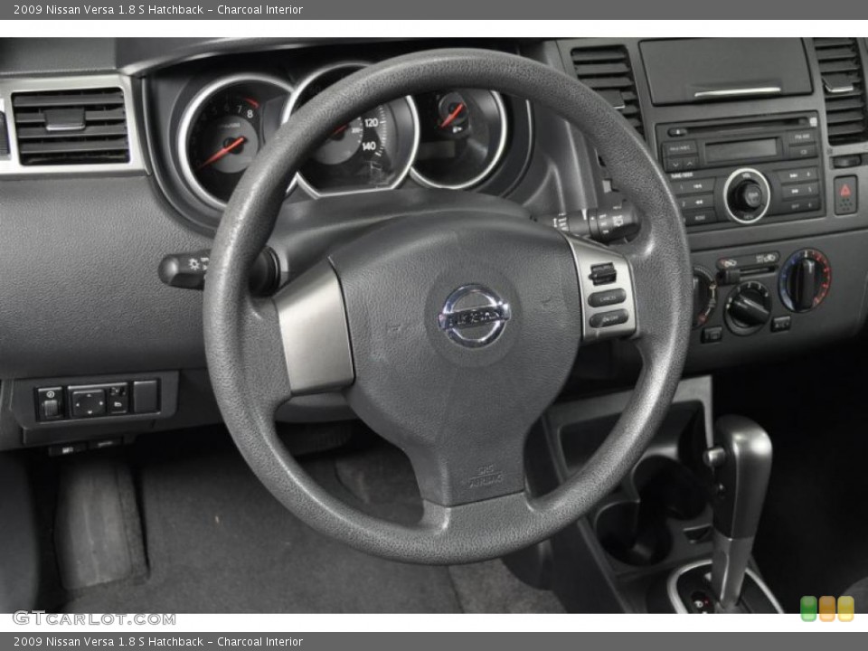 Charcoal Interior Steering Wheel for the 2009 Nissan Versa 1.8 S Hatchback #39734350