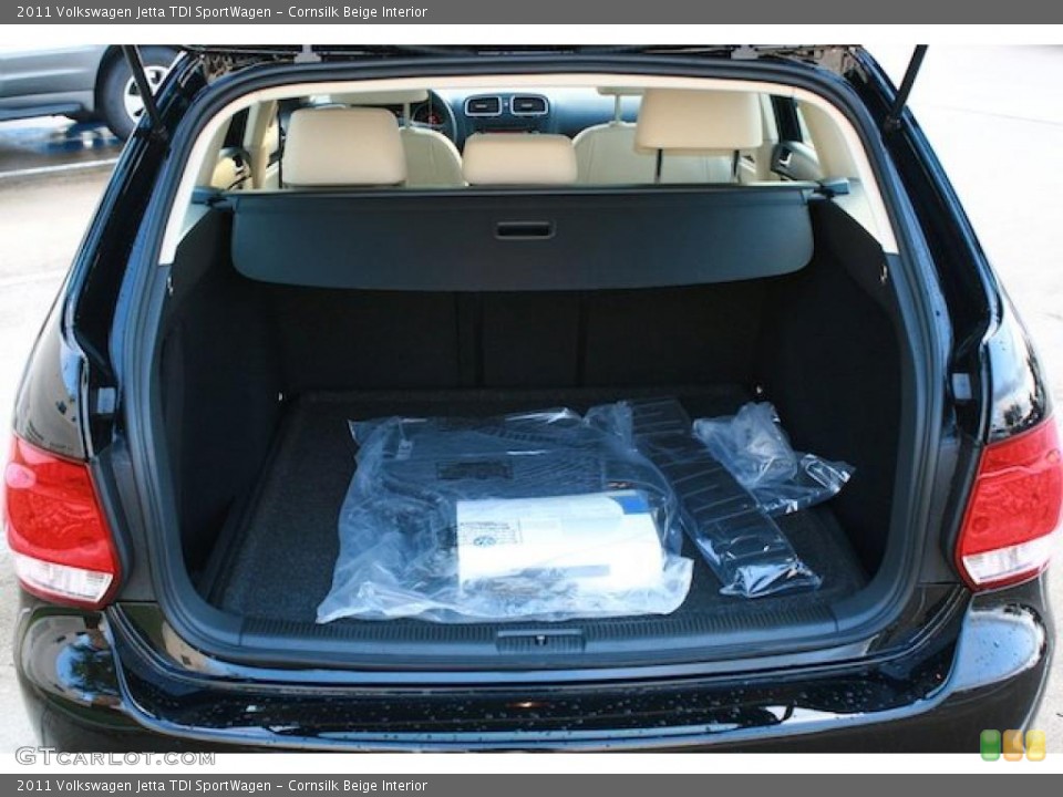 Cornsilk Beige Interior Trunk for the 2011 Volkswagen Jetta TDI SportWagen #39738353