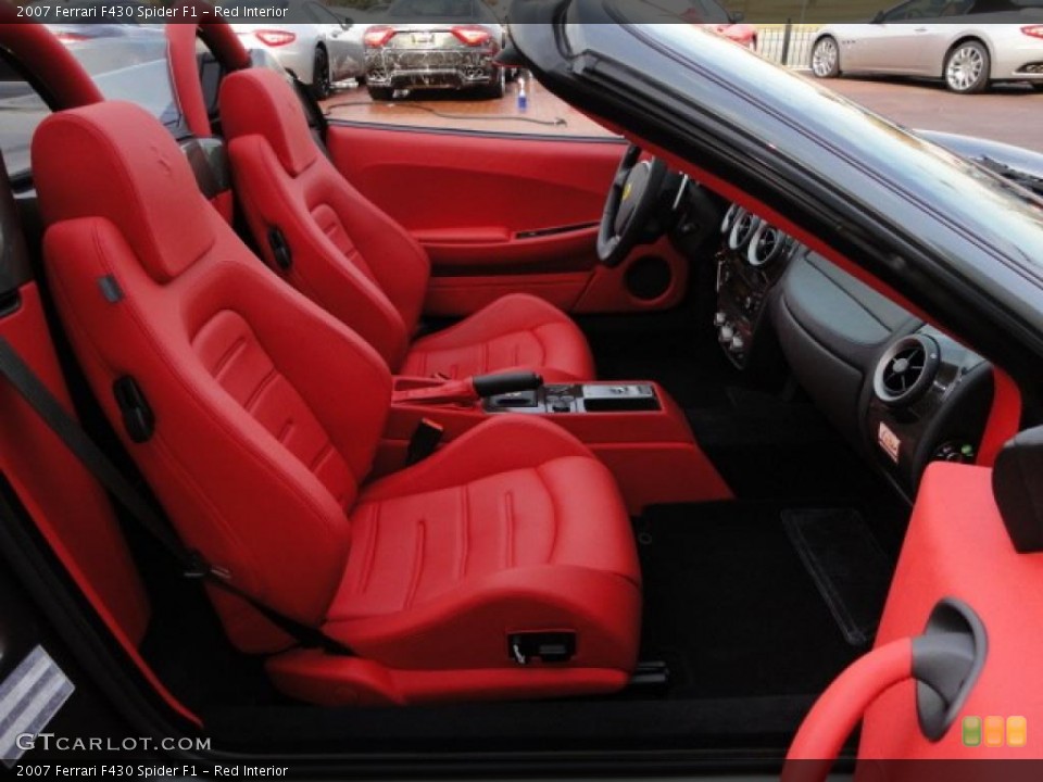 Red Interior Photo For The 2007 Ferrari F430 Spider F1