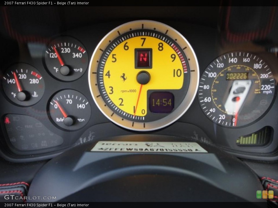 Beige (Tan) Interior Gauges for the 2007 Ferrari F430 Spider F1 #39747546