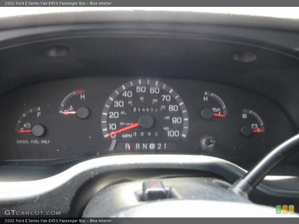 Blue Interior Gauges for the 2002 Ford E Series Van E450 Passenger Bus #39751865
