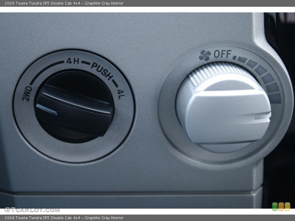 Graphite Gray Interior Controls for the 2009 Toyota Tundra SR5 Double Cab 4x4 #39753566