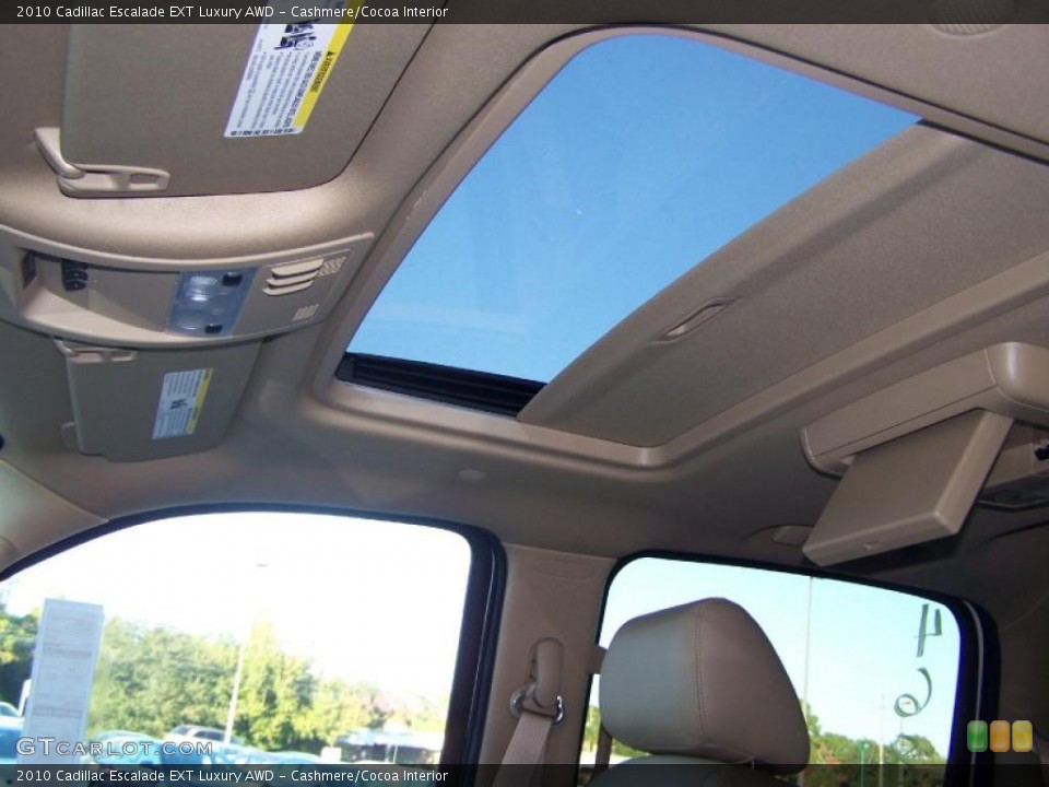 Cashmere/Cocoa Interior Sunroof for the 2010 Cadillac Escalade EXT Luxury AWD #39757094