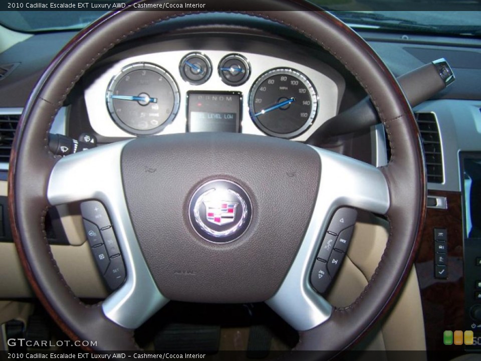 Cashmere/Cocoa Interior Steering Wheel for the 2010 Cadillac Escalade EXT Luxury AWD #39757234