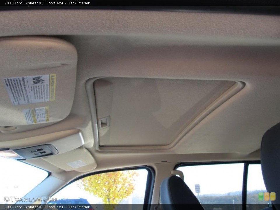 Black Interior Sunroof for the 2010 Ford Explorer XLT Sport 4x4 #39757446