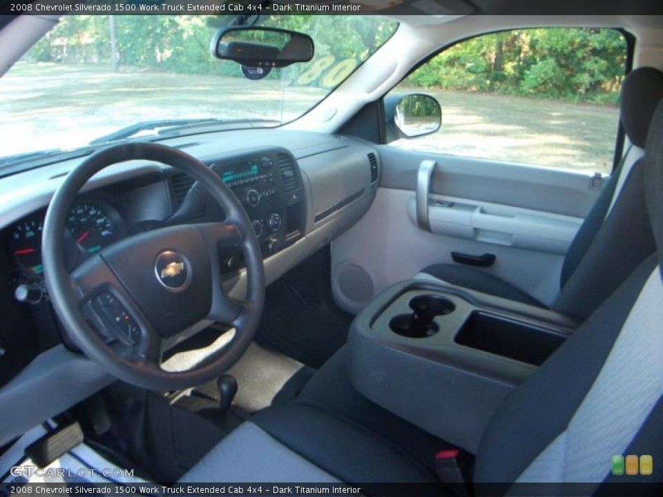 Dark Titanium Interior Prime Interior for the 2008 Chevrolet Silverado 1500 Work Truck Extended Cab 4x4 #39757506