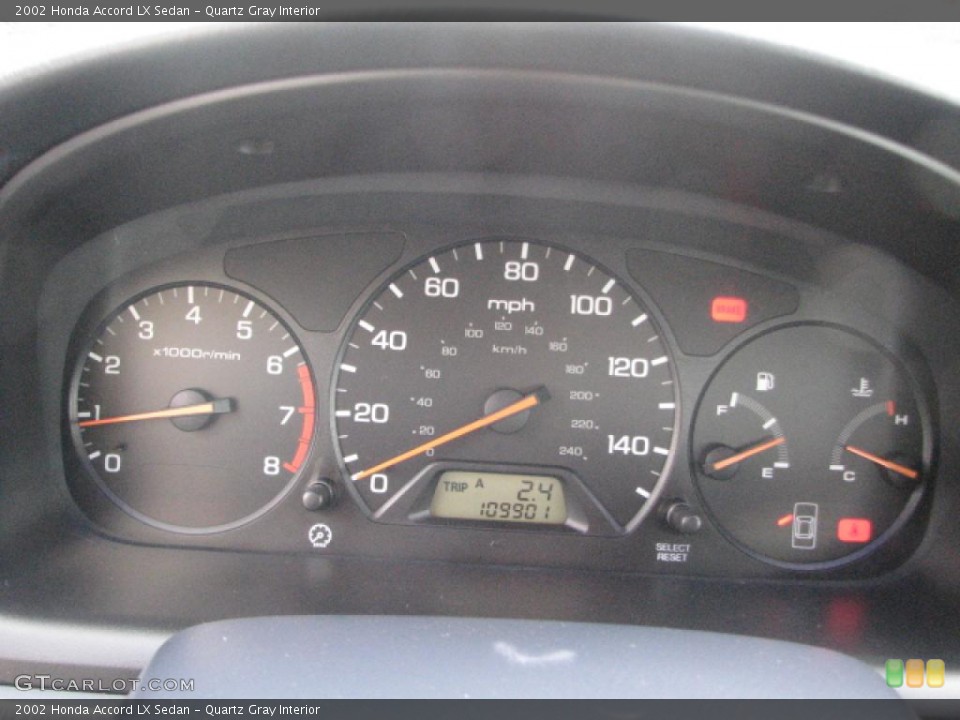 Quartz Gray Interior Gauges for the 2002 Honda Accord LX Sedan #39759442