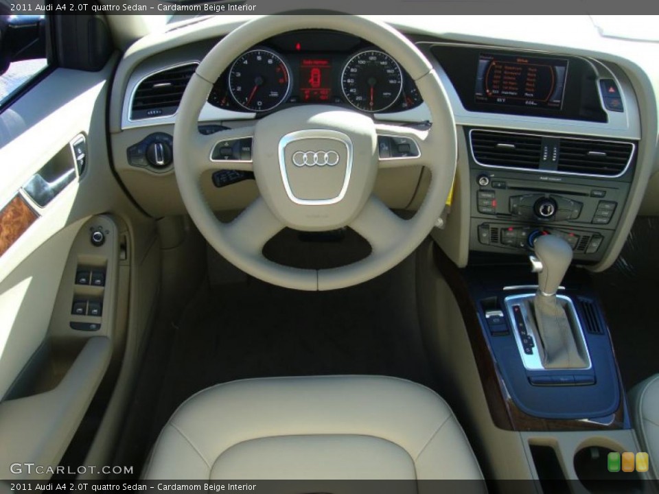 Cardamom Beige Interior Dashboard for the 2011 Audi A4 2.0T quattro Sedan #39761510