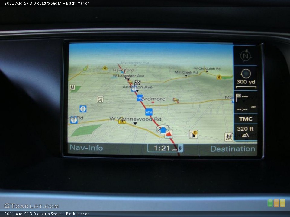 Black Interior Navigation for the 2011 Audi S4 3.0 quattro Sedan #39762142