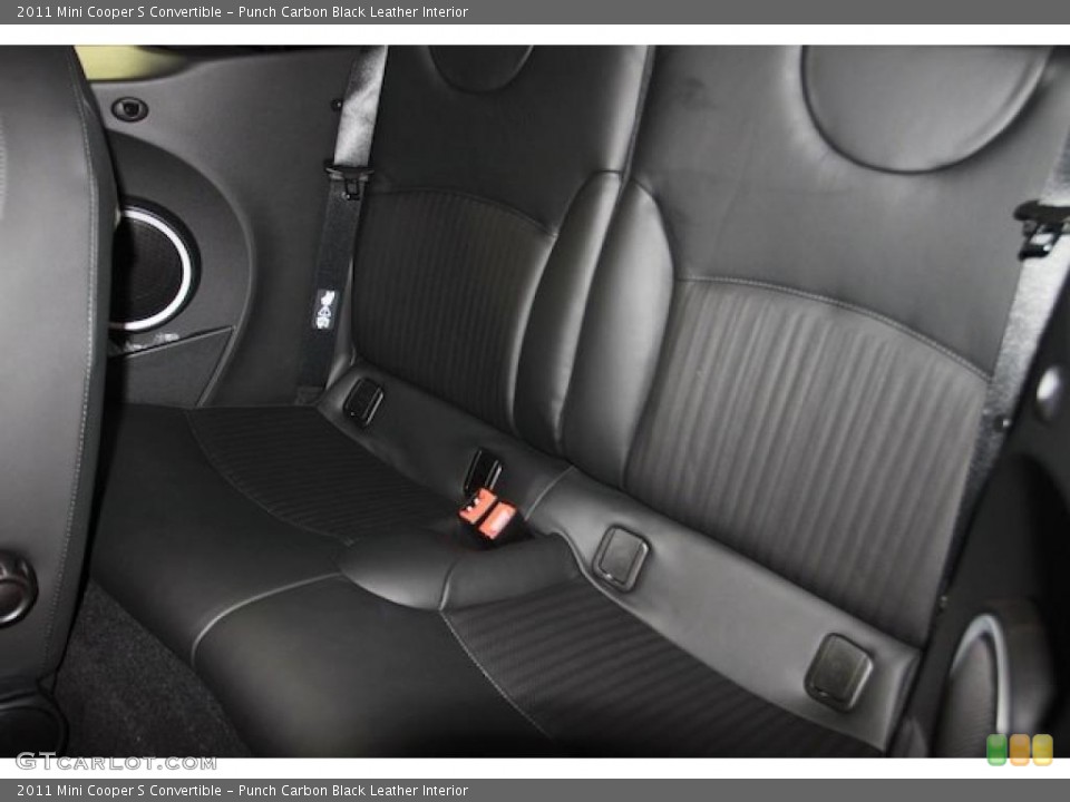 Punch Carbon Black Leather Interior Photo for the 2011 Mini Cooper S Convertible #39766554