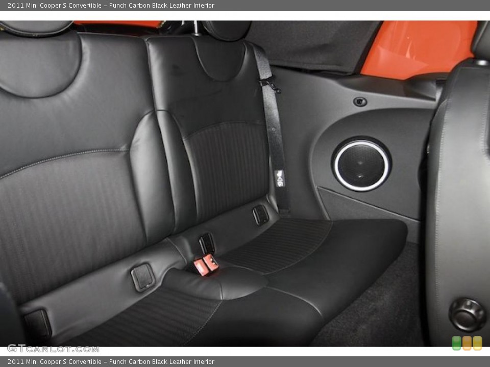 Punch Carbon Black Leather Interior Photo for the 2011 Mini Cooper S Convertible #39766702