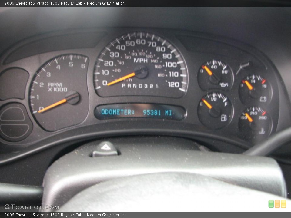 Medium Gray Interior Gauges for the 2006 Chevrolet Silverado 1500 Regular Cab #39771594