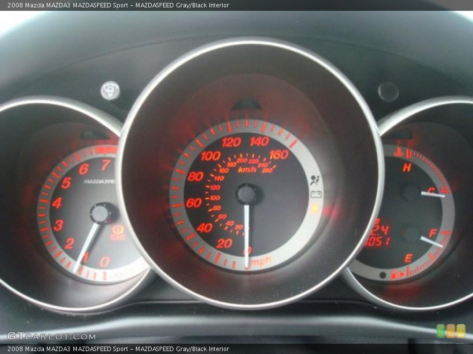 MAZDASPEED Gray/Black Interior Gauges for the 2008 Mazda MAZDA3 MAZDASPEED Sport #39778356