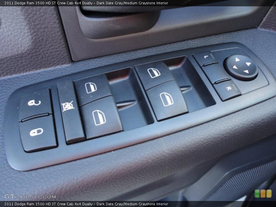 Dark Slate Gray/Medium Graystone Interior Controls for the 2011 Dodge Ram 3500 HD ST Crew Cab 4x4 Dually #39780372