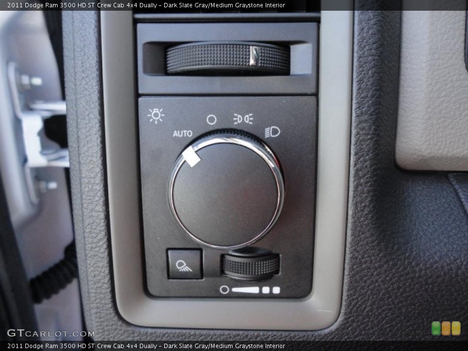 Dark Slate Gray/Medium Graystone Interior Controls for the 2011 Dodge Ram 3500 HD ST Crew Cab 4x4 Dually #39780476