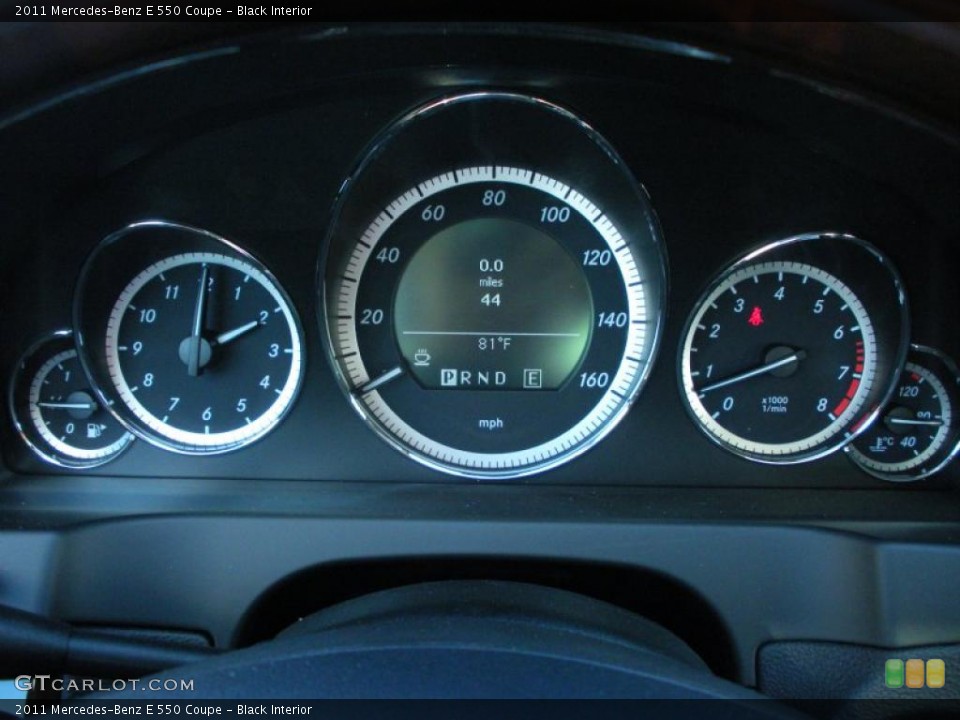 Black Interior Gauges for the 2011 Mercedes-Benz E 550 Coupe #39782158