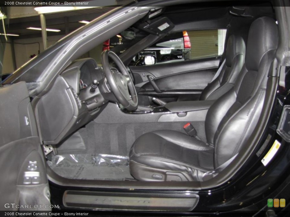 Ebony Interior Photo for the 2008 Chevrolet Corvette Coupe #39782918