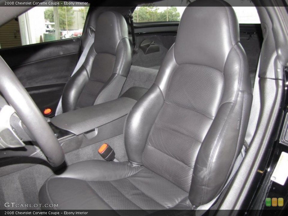 Ebony Interior Photo for the 2008 Chevrolet Corvette Coupe #39782934