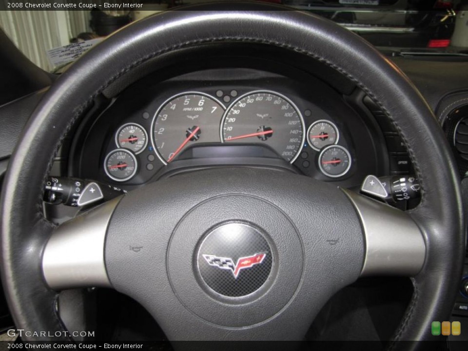 Ebony Interior Gauges for the 2008 Chevrolet Corvette Coupe #39783014