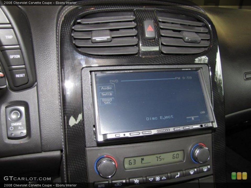 Ebony Interior Navigation for the 2008 Chevrolet Corvette Coupe #39783046