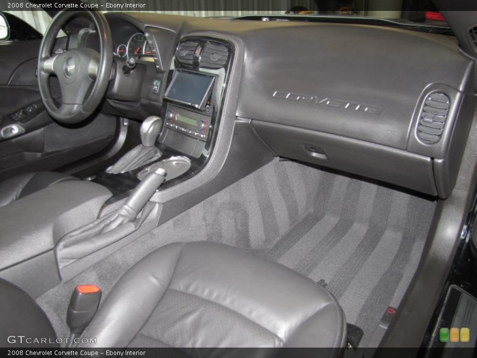 Ebony Interior Dashboard for the 2008 Chevrolet Corvette Coupe #39783110