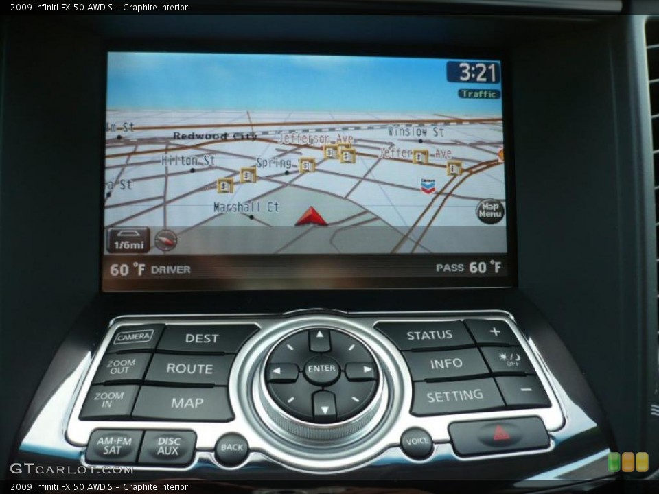 Graphite Interior Navigation for the 2009 Infiniti FX 50 AWD S #39784442