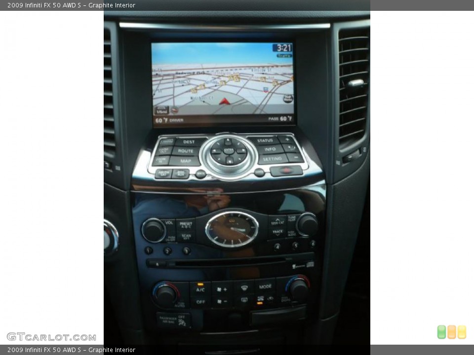 Graphite Interior Controls for the 2009 Infiniti FX 50 AWD S #39784462