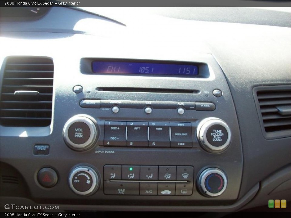 Gray Interior Controls for the 2008 Honda Civic EX Sedan #39784822