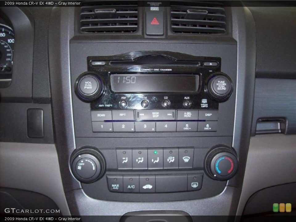 Gray Interior Controls for the 2009 Honda CR-V EX 4WD #39787182