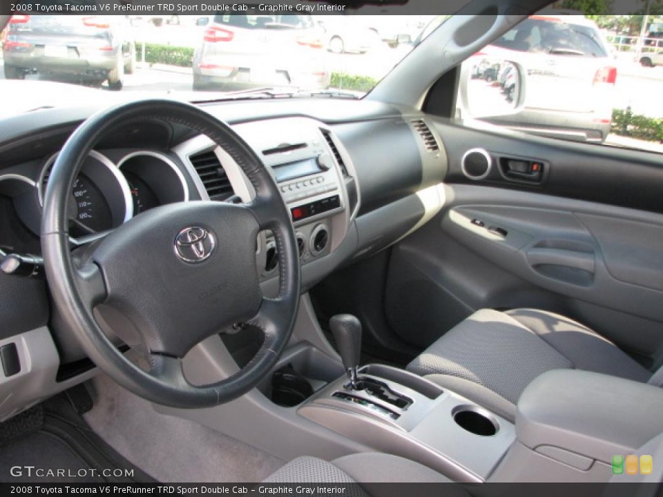 Graphite Gray Interior Photo for the 2008 Toyota Tacoma V6 PreRunner TRD Sport Double Cab #39787386