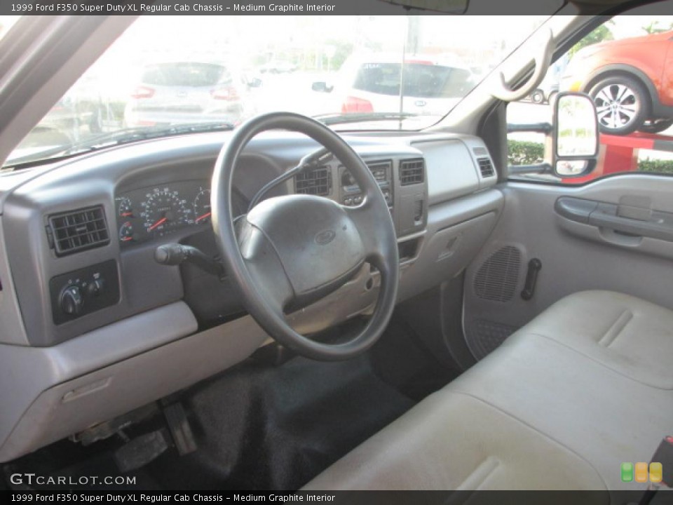 Medium Graphite Interior Prime Interior for the 1999 Ford F350 Super Duty XL Regular Cab Chassis #39787754