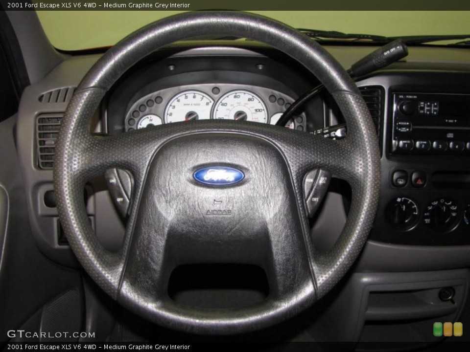 Medium Graphite Grey Interior Steering Wheel for the 2001 Ford Escape XLS V6 4WD #39788450