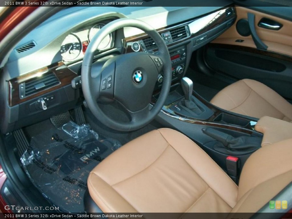 Saddle Brown Dakota Leather Interior Prime Interior for the 2011 BMW 3 Series 328i xDrive Sedan #39794540