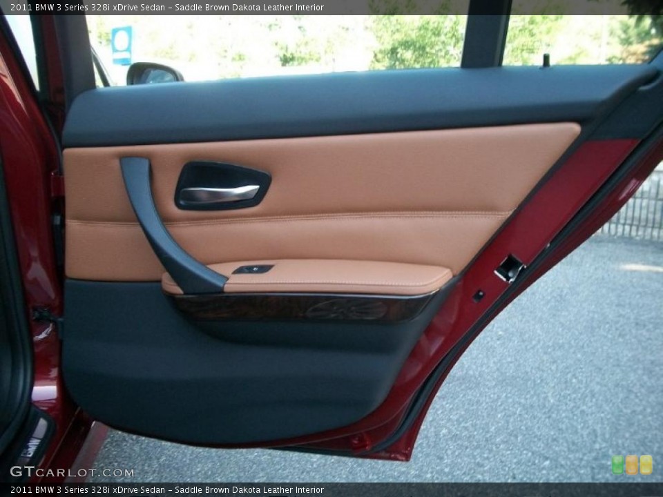 Saddle Brown Dakota Leather Interior Door Panel for the 2011 BMW 3 Series 328i xDrive Sedan #39794938